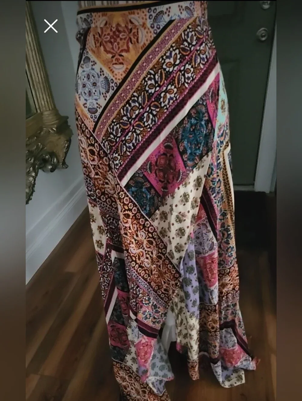 Living Doll Boho Print Maxi Skirt